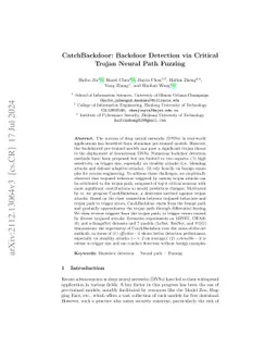 CatchBackdoor: Backdoor Detection via Critical Trojan Neural Path
  Fuzzing