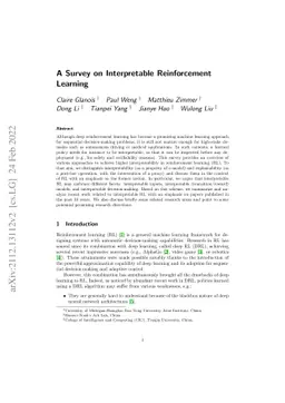A Survey on Interpretable Reinforcement Learning