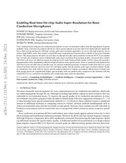 Enabling Real-time On-chip Audio Super Resolution for Bone Conduction
  Microphones