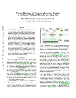 Continual Learning for Unsupervised Anomaly Detection in Continuous
  Auditing of Financial Accounting Data