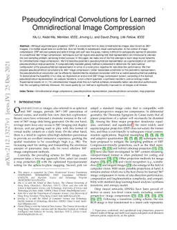 Pseudocylindrical Convolutions for Learned Omnidirectional Image
  Compression
