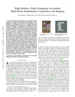 Edge Robotics: Edge-Computing-Accelerated Multi-Robot Simultaneous
  Localization and Mapping
