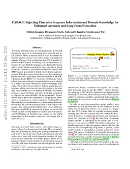 CABACE: Injecting Character Sequence Information and Domain Knowledge
  for Enhanced Acronym and Long-Form Extraction