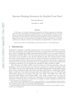 Bayesian Shrinkage Estimation for Stratified Count Data