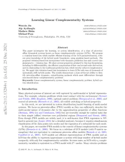 Learning Linear Complementarity Systems