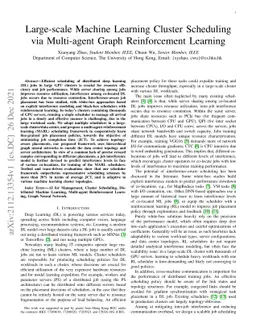 Large-scale Machine Learning Cluster Scheduling via Multi-agent Graph
  Reinforcement Learning