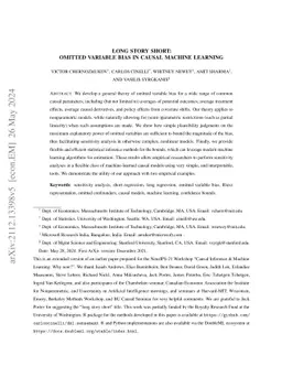 Long Story Short: Omitted Variable Bias in Causal Machine Learning