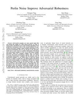 Perlin Noise Improve Adversarial Robustness
