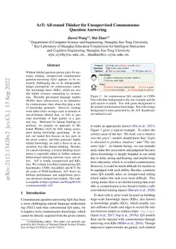 ArT: All-round Thinker for Unsupervised Commonsense Question-Answering