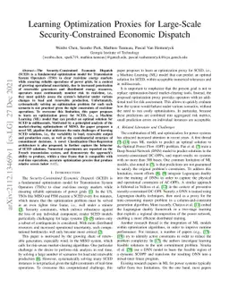 Learning Optimization Proxies for Large-Scale Security-Constrained
  Economic Dispatch