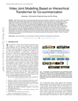 Video Joint Modelling Based on Hierarchical Transformer for
  Co-summarization