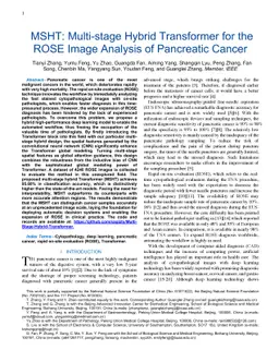 MSHT: Multi-stage Hybrid Transformer for the ROSE Image Analysis of
  Pancreatic Cancer