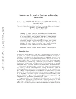 Interpreting Dynamical Systems as Bayesian Reasoners
