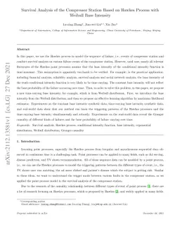 Survival Analysis of the Compressor Station Based on Hawkes Process with
  Weibull Base Intensity