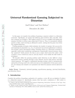 Universal Randomized Guessing Subjected to Distortion