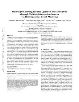 HeteroQA: Learning towards Question-and-Answering through Multiple
  Information Sources via Heterogeneous Graph Modeling