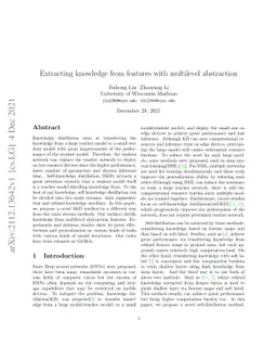 Extracting knowledge from features with multilevel abstraction