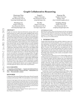 Graph Collaborative Reasoning