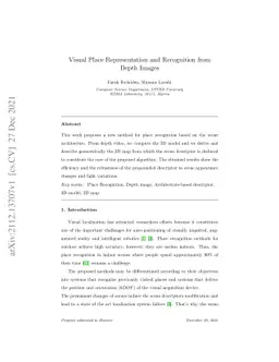Visual Place Representation and Recognition from Depth Images
