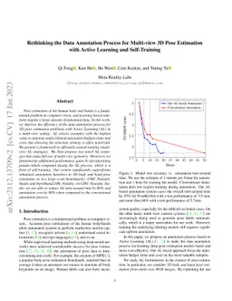 Rethinking the Data Annotation Process for Multi-view 3D Pose Estimation
  with Active Learning and Self-Training