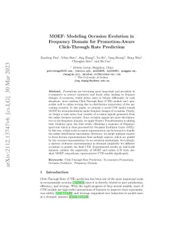 MOEF: Modeling Occasion Evolution in Frequency Domain for
  Promotion-Aware Click-Through Rate Prediction