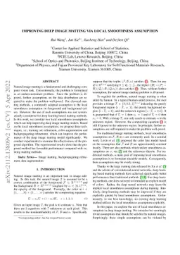 Improving Deep Image Matting via Local Smoothness Assumption