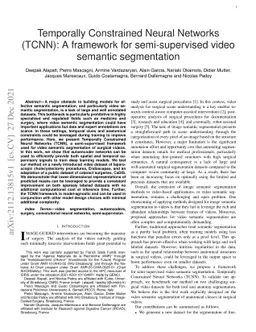 Temporally Constrained Neural Networks (TCNN): A framework for
  semi-supervised video semantic segmentation