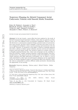 Trajectory Planning for Hybrid Unmanned Aerial Underwater Vehicles with
  Smooth Media Transition
