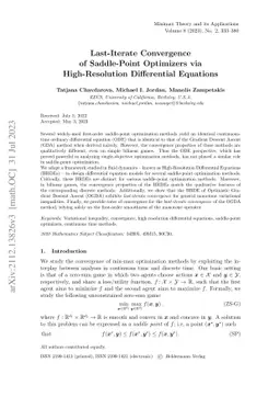 Last-Iterate Convergence of Saddle-Point Optimizers via High-Resolution
  Differential Equations