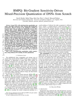 BMPQ: Bit-Gradient Sensitivity Driven Mixed-Precision Quantization of
  DNNs from Scratch