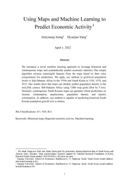 Using maps to predict economic activity