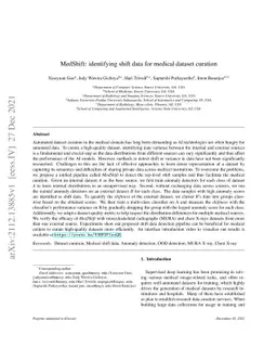 MedShift: identifying shift data for medical dataset curation