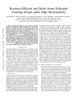 Resource-Efficient and Delay-Aware Federated Learning Design under Edge
  Heterogeneity