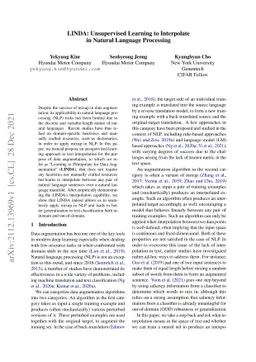 LINDA: Unsupervised Learning to Interpolate in Natural Language
  Processing