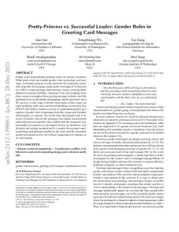 Pretty Princess vs. Successful Leader: Gender Roles in Greeting Card
  Messages