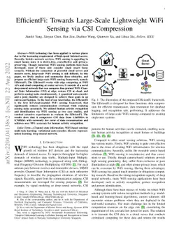 EfficientFi: Towards Large-Scale Lightweight WiFi Sensing via CSI
  Compression