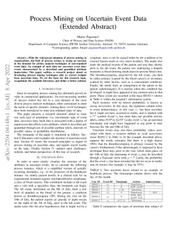 Process Mining on Uncertain Event Data