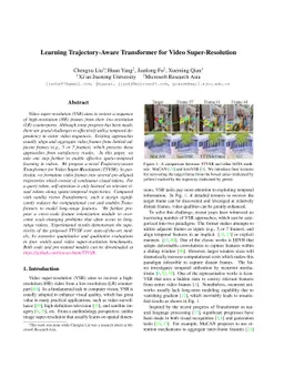 Learning Trajectory-Aware Transformer for Video Super-Resolution