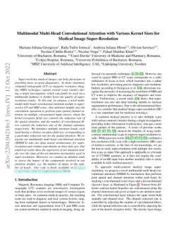 Multimodal Multi-Head Convolutional Attention with Various Kernel Sizes
  for Medical Image Super-Resolution