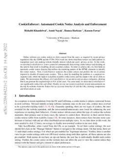 CookieEnforcer: Automated Cookie Notice Analysis and Enforcement