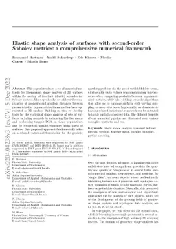 Elastic shape analysis of surfaces with second-order Sobolev metrics: a
  comprehensive numerical framework
