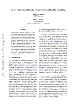 On the Importance of Karaka Framework in Multi-modal Grounding