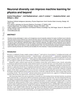 Neuronal diversity can improve machine learning for physics and beyond