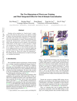 The Two Dimensions of Worst-case Training and the Integrated Effect for
  Out-of-domain Generalization