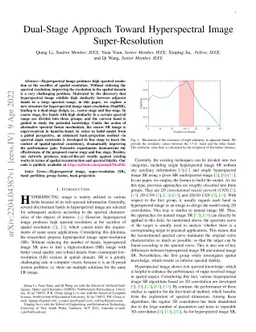 Dual-Stage Approach Toward Hyperspectral Image Super-Resolution