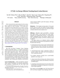 E^2TAD: An Energy-Efficient Tracking-based Action Detector