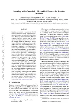 Modeling Multi-Granularity Hierarchical Features for Relation Extraction