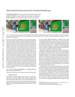 Noise-based Enhancement for Foveated Rendering