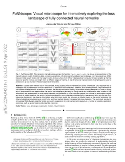 FuNNscope: Visual microscope for interactively exploring the loss
  landscape of fully connected neural networks