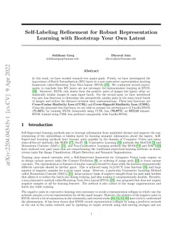Self-Labeling Refinement for Robust Representation Learning with
  Bootstrap Your Own Latent